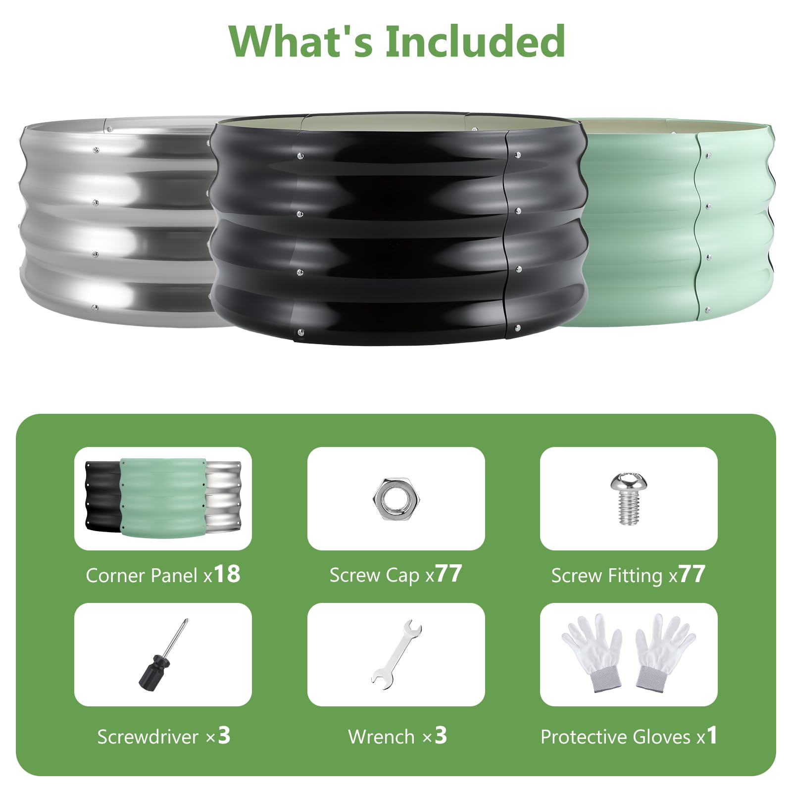 FODAHRWS easy tool-free assembly kit lets you start planting quickly.