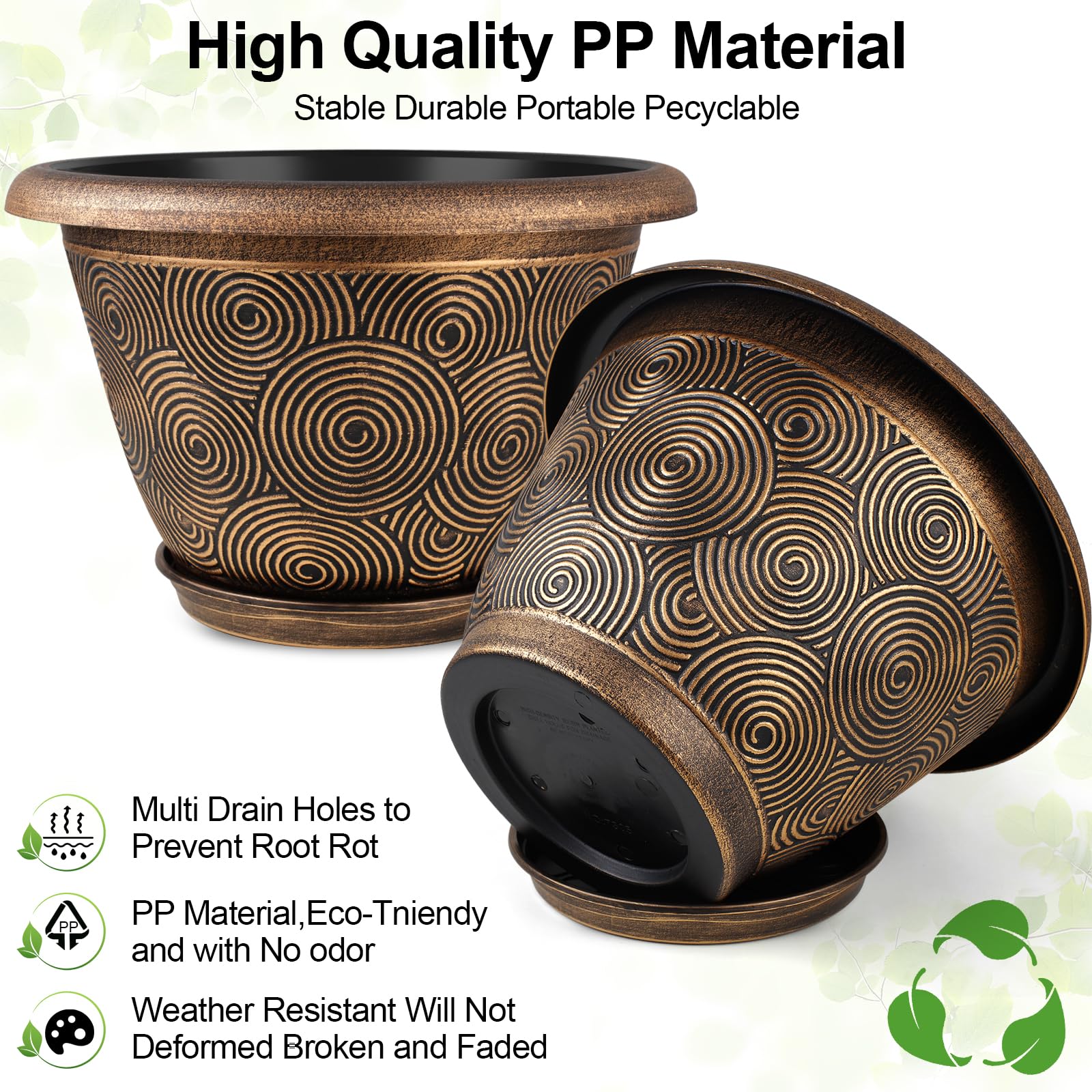 White Fodetyff planter suitable for indoor or outdoor spaces.