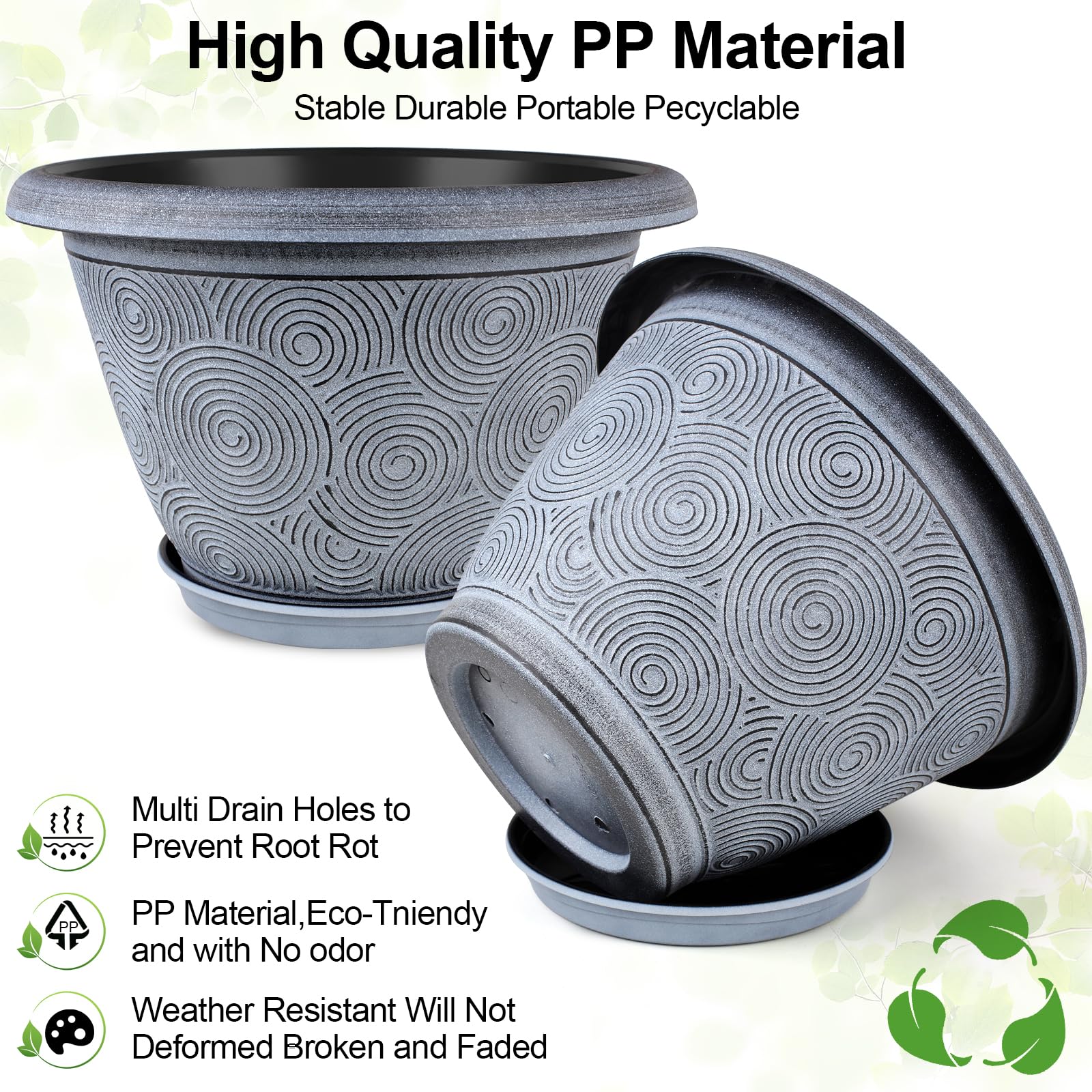 Fodetyff modern speckle planter brightens indoor and outdoor spaces.
