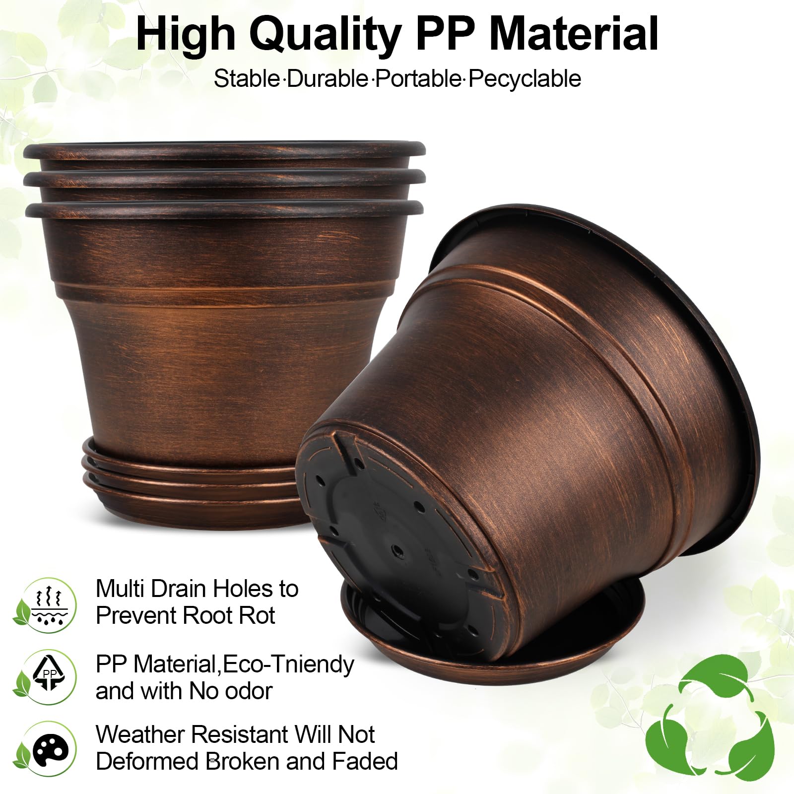 Fodetyff rolled rim design makes moving the pot safe and simple.