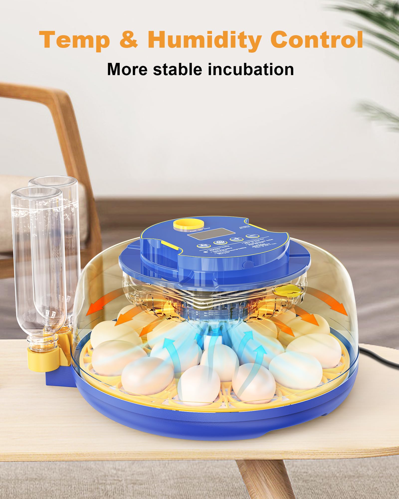 FOFNON built-in candling aids observing embryo development.