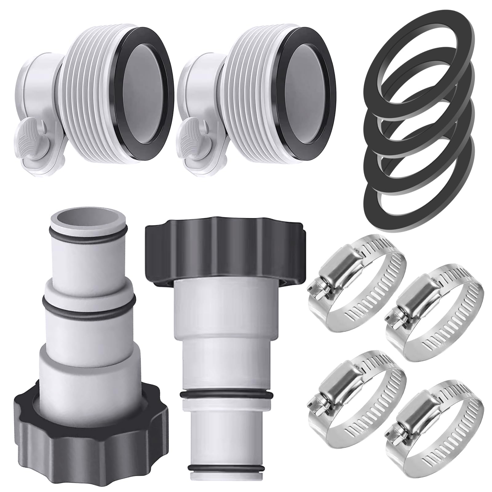 FOFOGANG pool hose adapter Type A for 1.25–1.5 inch hoses enables versatile setups.