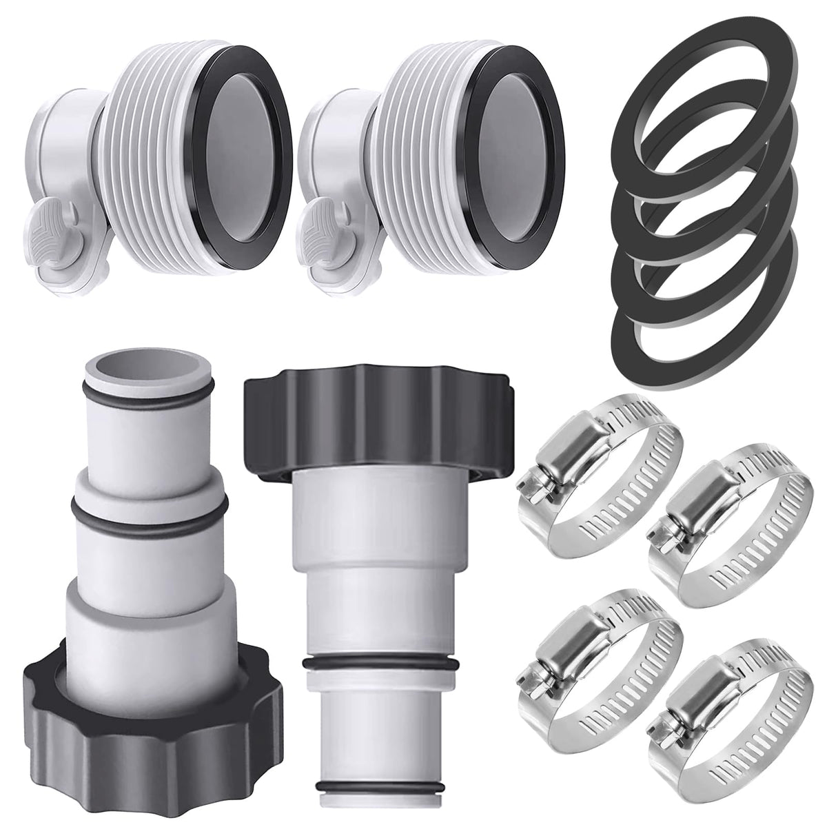 FOFOGANG pool hose adapter Type A for 1.25–1.5 inch hoses enables versatile setups.