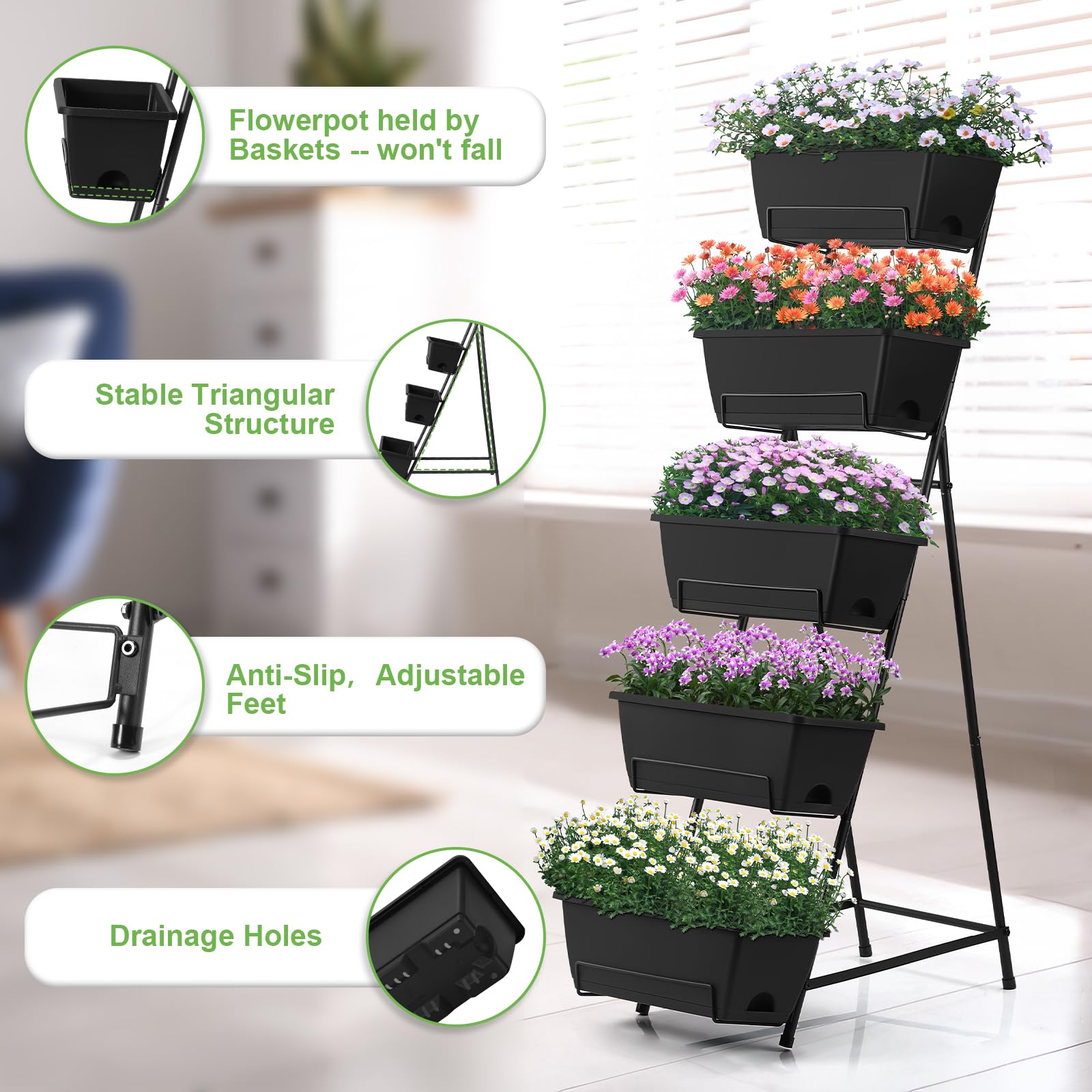 Fogein garden bed suited for indoor and outdoor herbs and flowers.