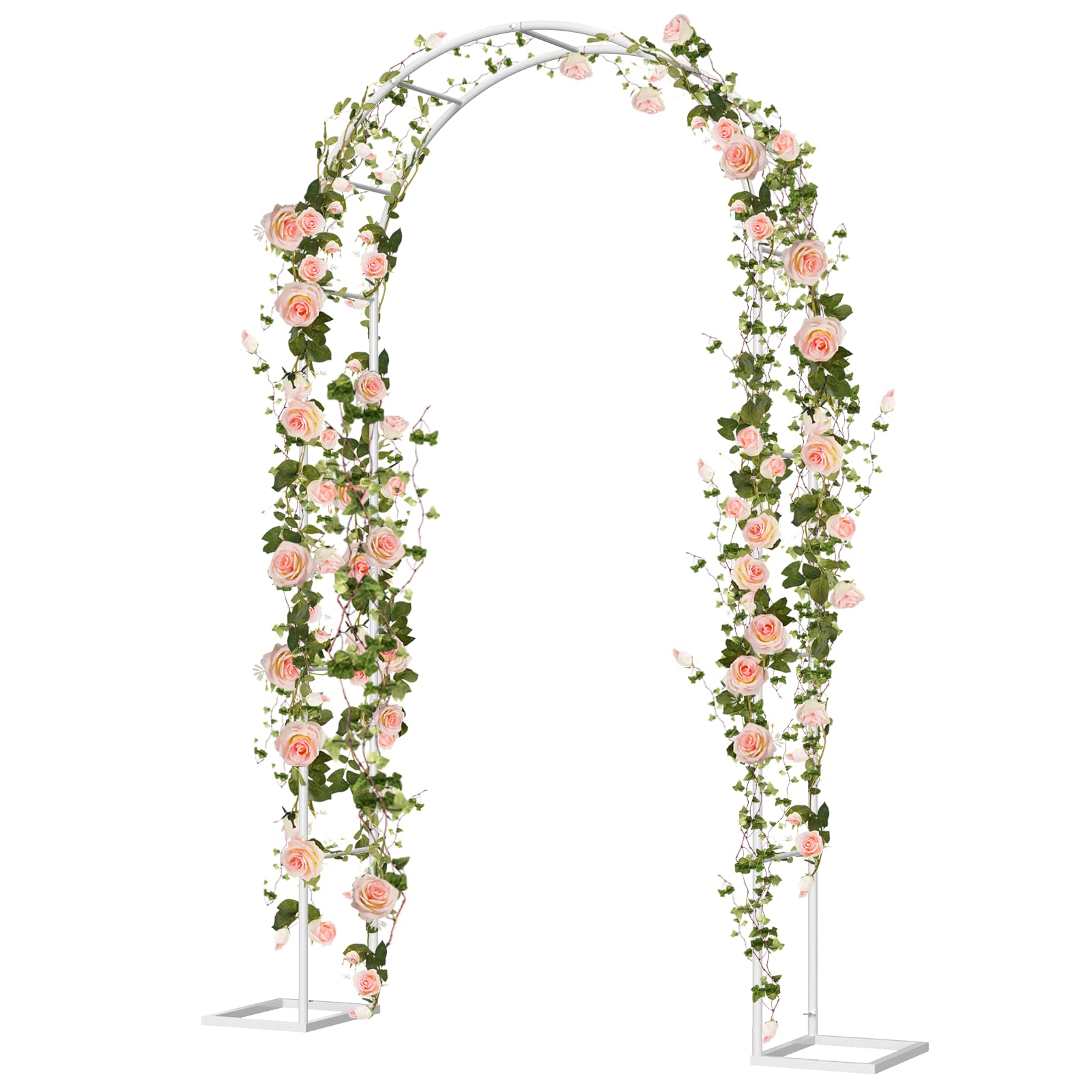 Fogein metal garden arch stand portable and easy to store.