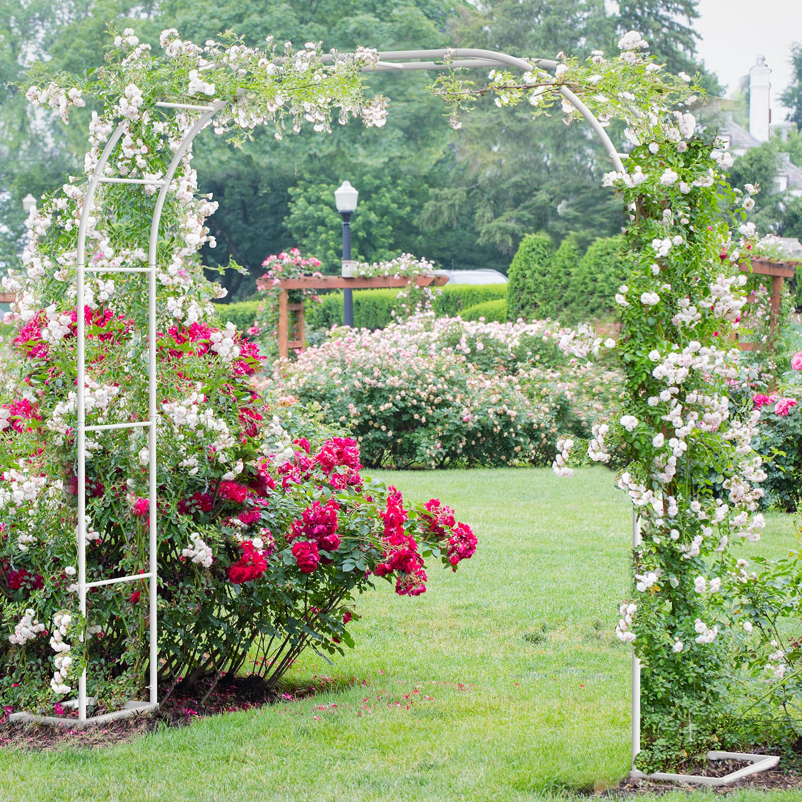 Fogein metal garden arch stand ideal for entryways and photo backdrops.