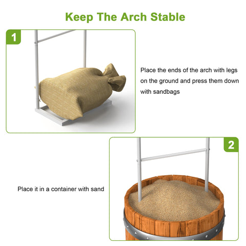 Fogein metal garden arch stand supports climbing vines gracefully.