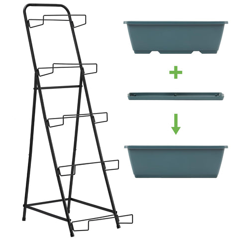 Fogein 48.2 by 18.5 by 13.2 inch planter box dimensions for compact gardening.