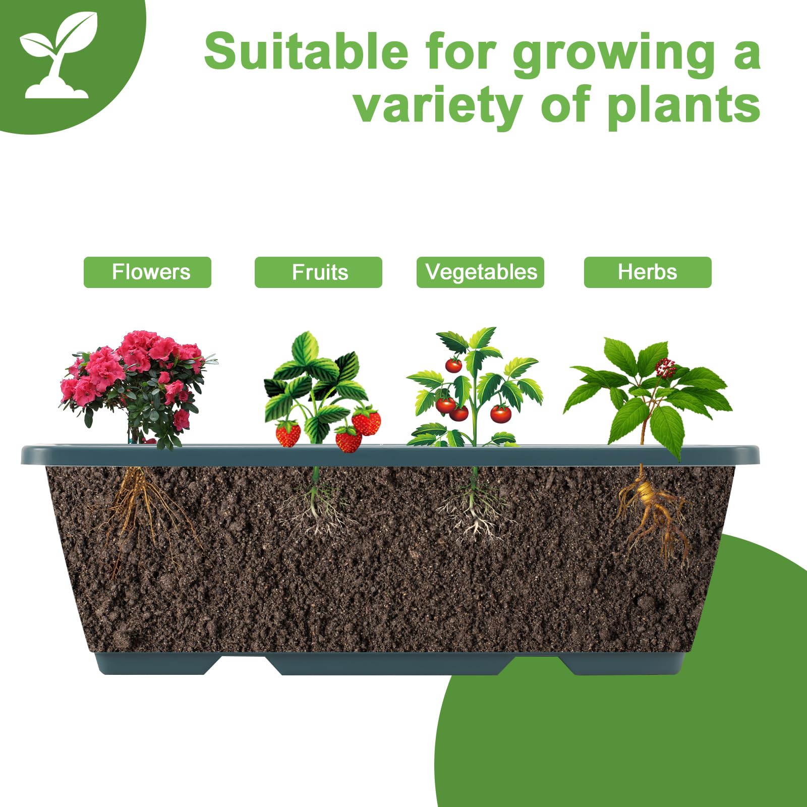 Fogein layered 5-tier design delivers balanced sunlight across plants.