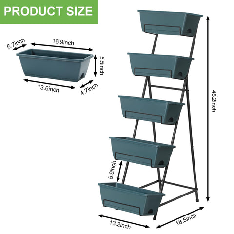 Fogein vertical planter with sturdy metal frame provides durable support for herbs and vegetables.