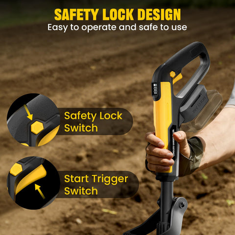 Fogera ergonomic adjustable handle reduces user strain during use.