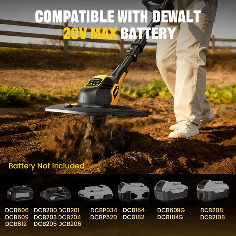 Fogera tiller shows 9-inch width for broad soil prep.