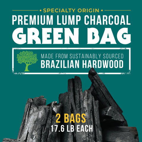 FOGO 17.6 lb bag with large lumps for long, steady burns.