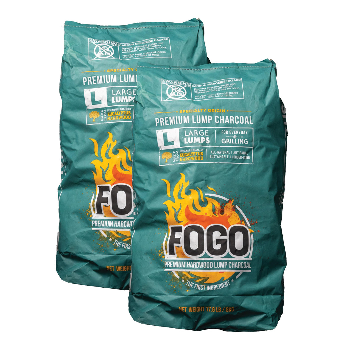 FOGO Brazilian Blend charcoal lumps for premium grilling flavor and even heat.