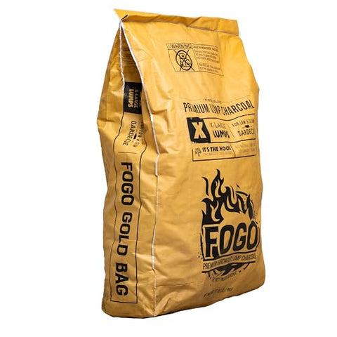 FOGO charcoal bag lit quickly, ready in about 15 minutes for weeknight grills.