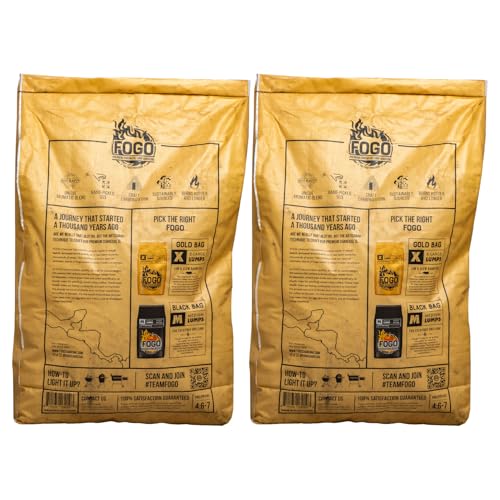 FOGO charcoal delivering hot, even heat for browning and searing