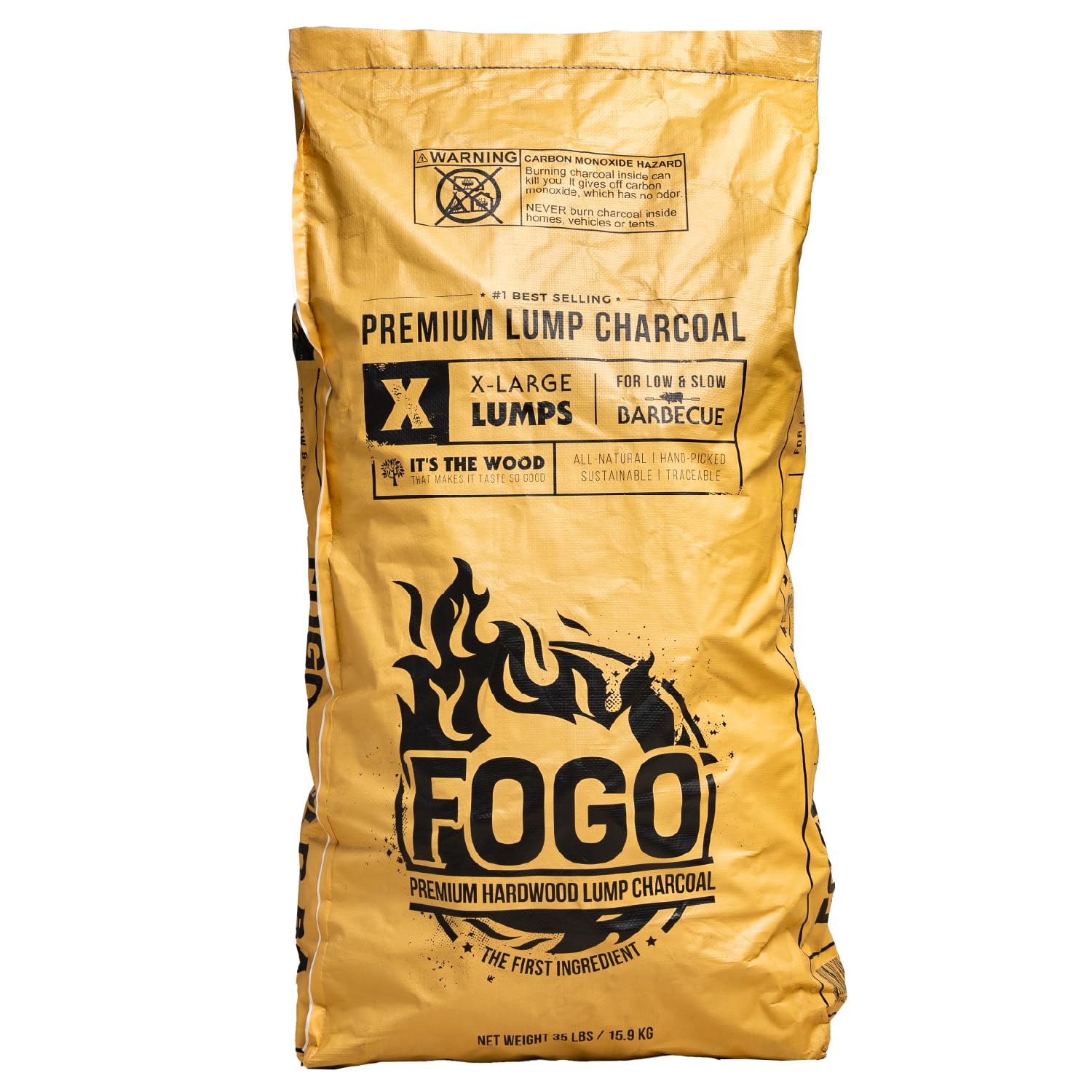 FOGO charcoal lumps four-inch large pieces ideal for hot sears.