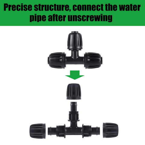 FOGWOWO 10-pack irrigation fittings in durable hard plastic kit