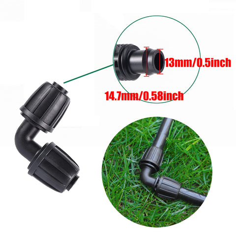 FOGWOWO drip tubing 16mm fit close-up demonstrating compatibility with standard drip lines.