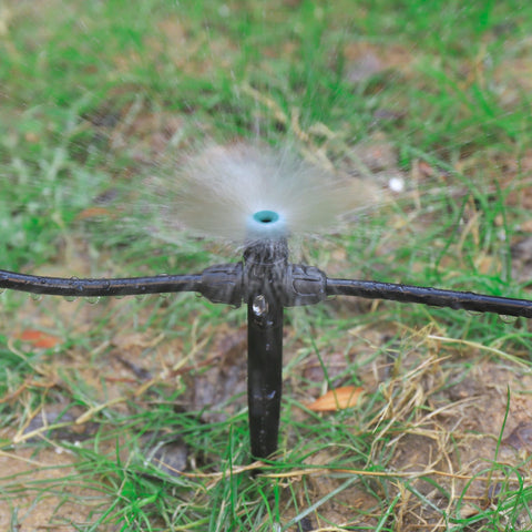 FOGWOWO garden irrigation setup for efficient watering around beds and pots.