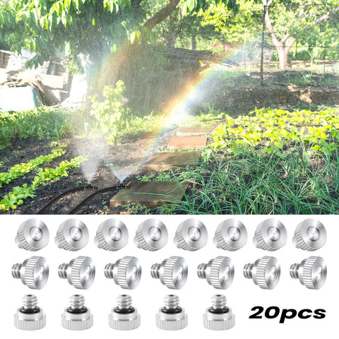 FOGWOWO garden misting nozzles installed for patio comfort.
