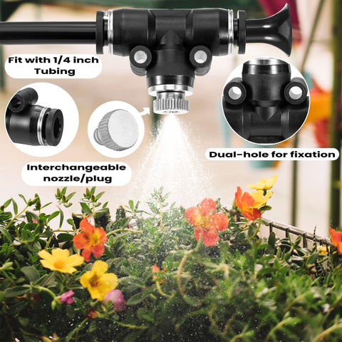FOGWOWO outdoor cooling system setup ideal for patios and gardens.