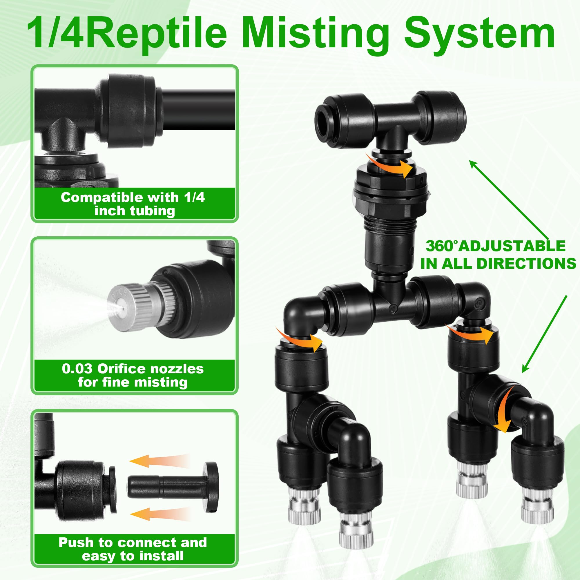 FOGWOWO quick-connect fittings shown for fast, leak-free installation.