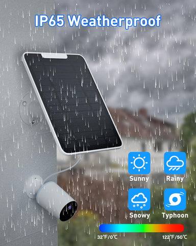Fohoa Nest Camera solar panel IP65 waterproof design withstands weather