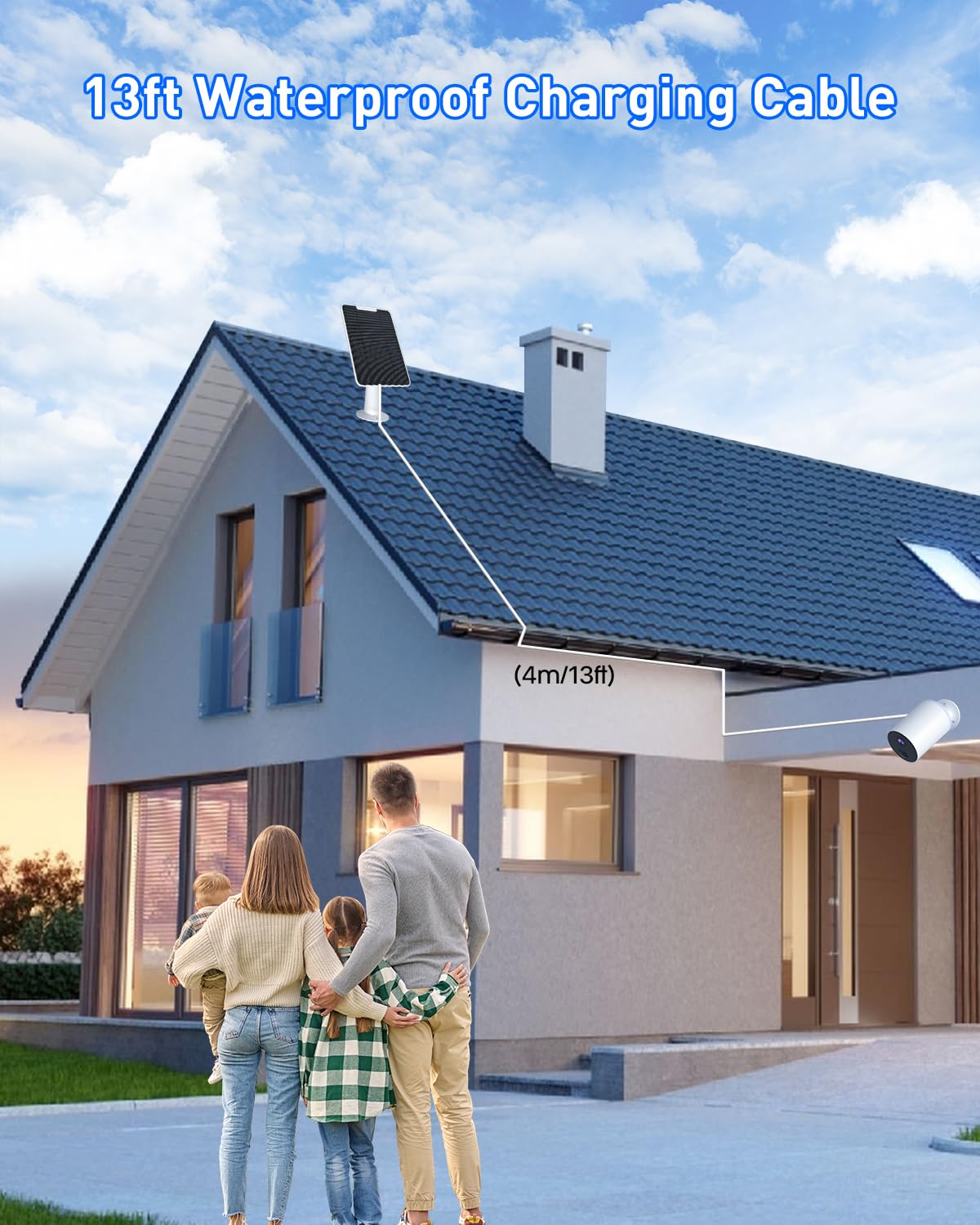 Fohoa 360 degree mount with the solar panel captures sunlight from any angle