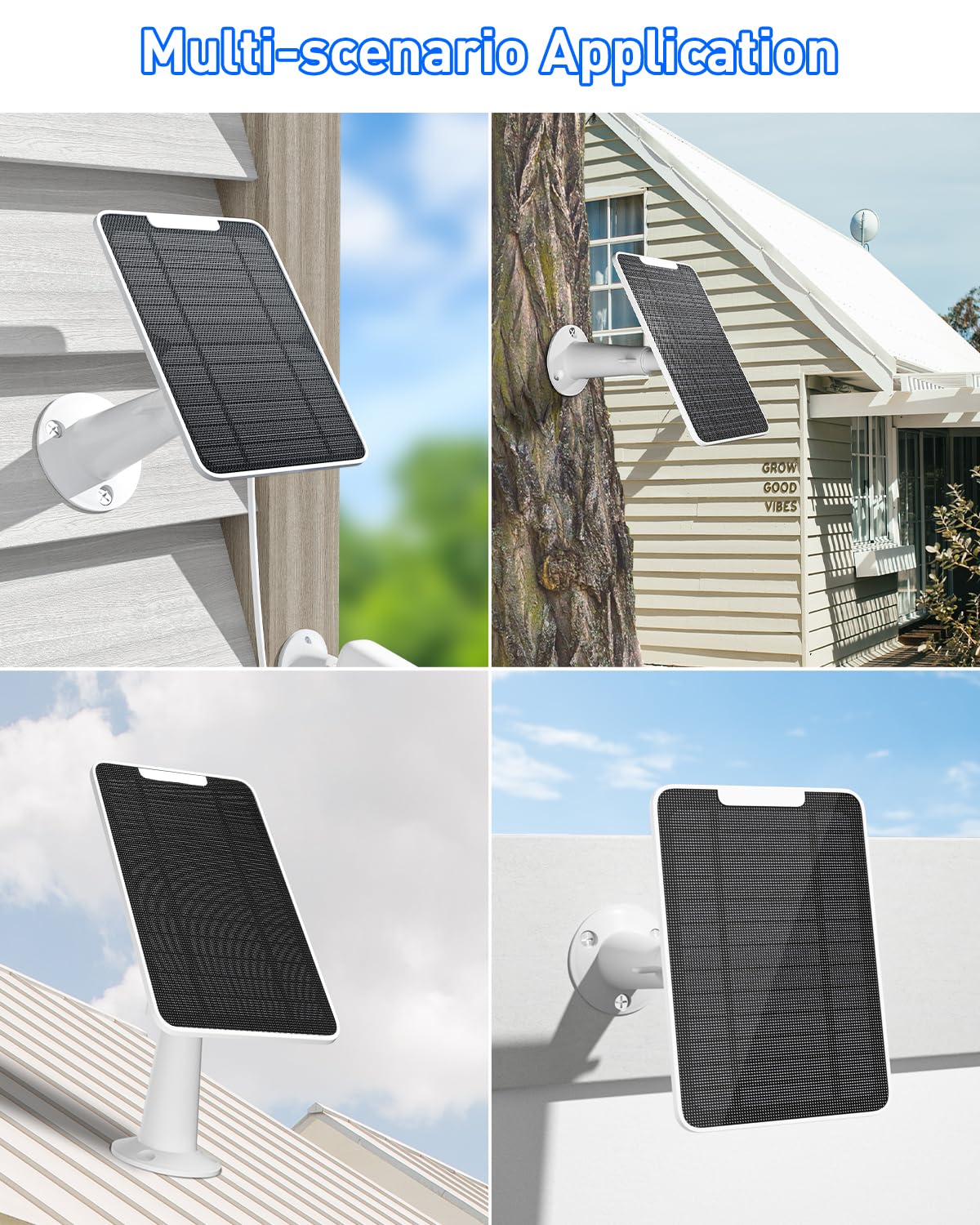 Fohoa solar panel setup includes all accessories for quick tool free installation