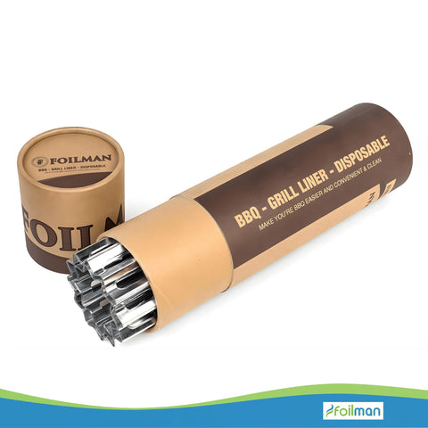 Foilman liner protects grates from grease, simplifying cleanup after grilling.