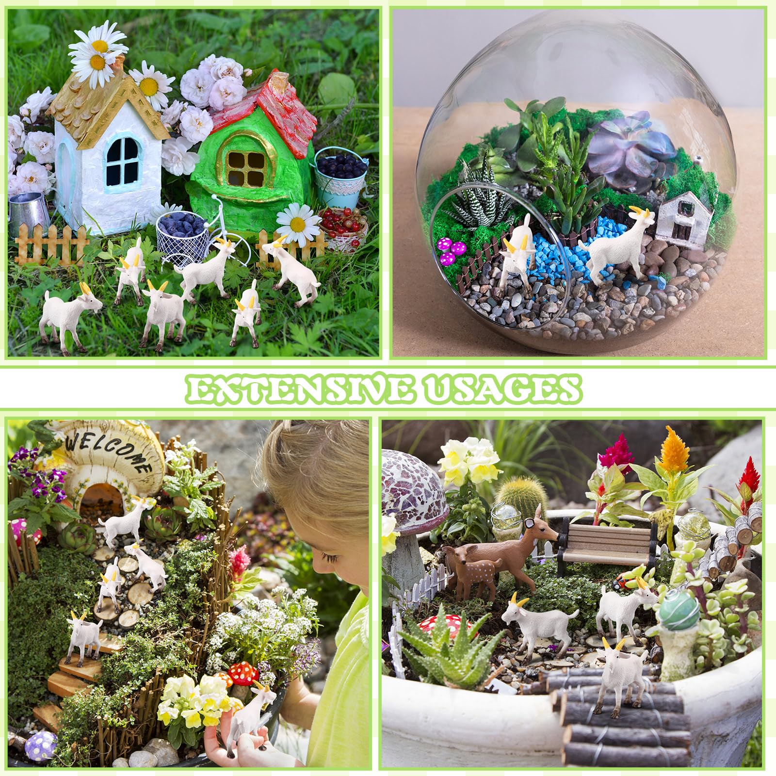 Foilswirl goat toppers add whimsy to cakes or displays.