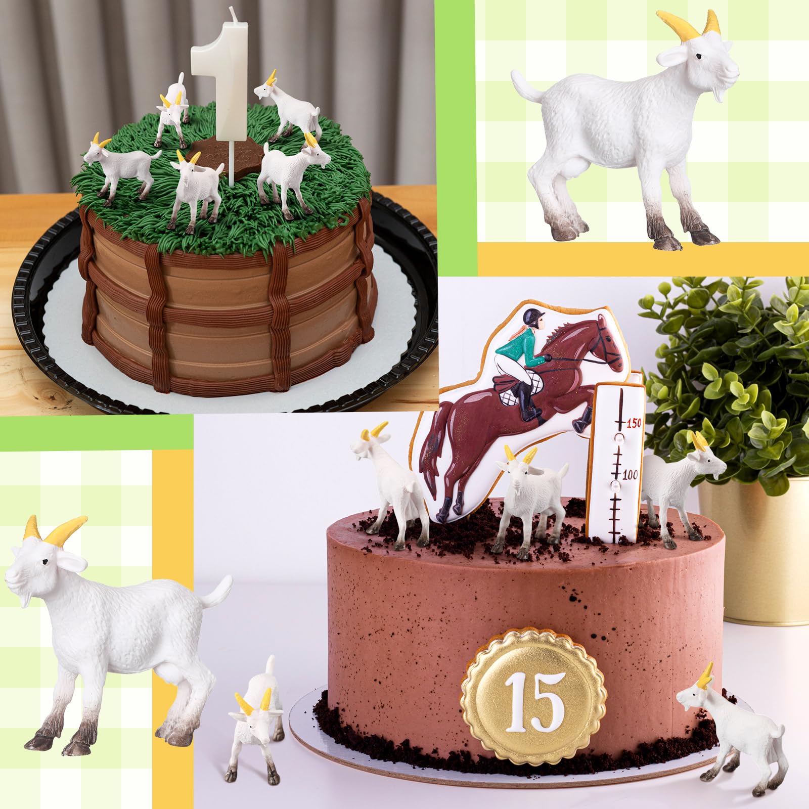 Foilswirl mini goats brighten outdoor micro landscapes and planters.