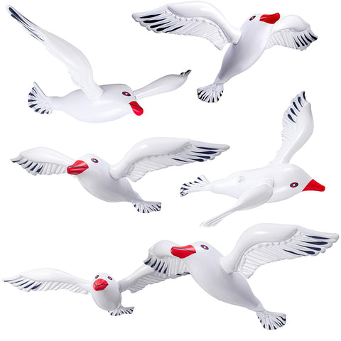 Foilswirl seagull inflatable ornament for festive beach party decor