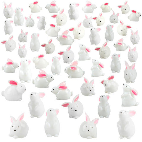 FOIMAS bunny figurines pose A add whimsy to fairy gardens