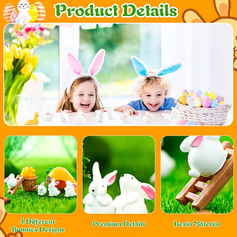 FOIMAS bunny figurines pose D brighten tabletop displays and crafts