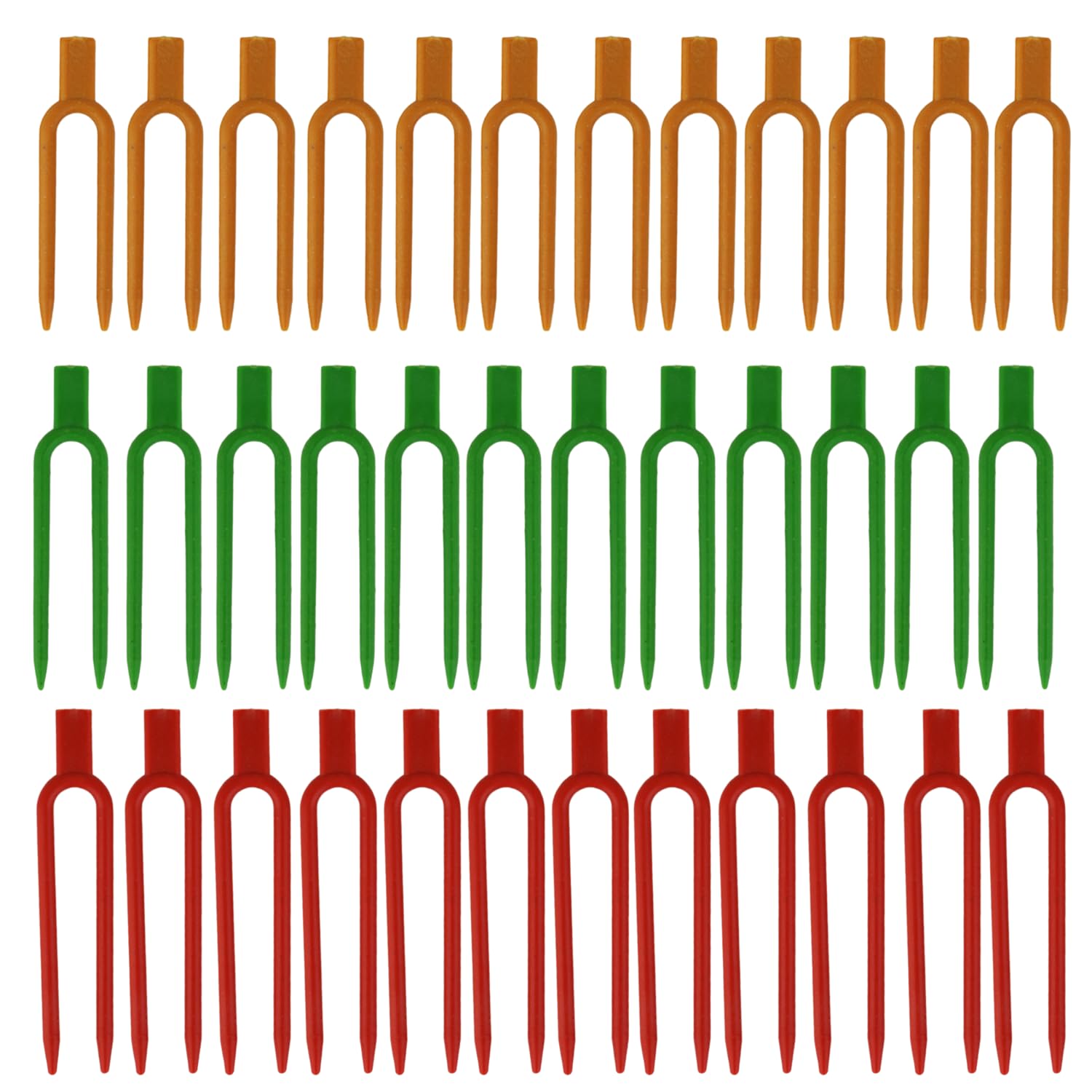 Foinfun strawberry pin set in soil with three colors for easy rooting support.