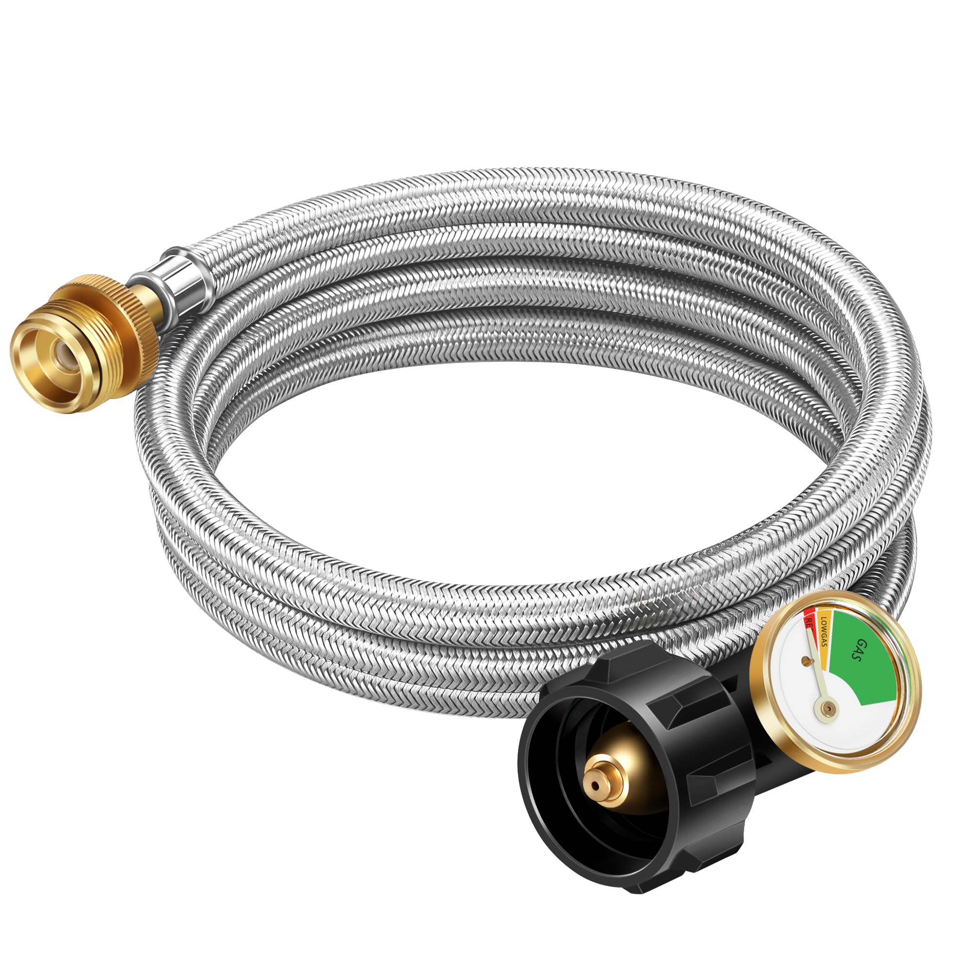Foinwer 6ft propane hose adapter ready for direct 1lb tank connections.