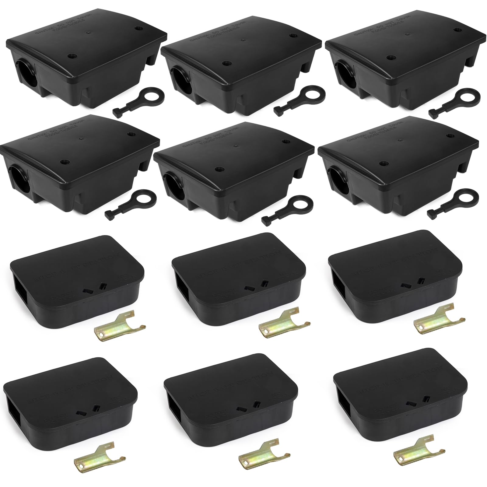 Foivieide rat bait station large front view for secure indoor placement