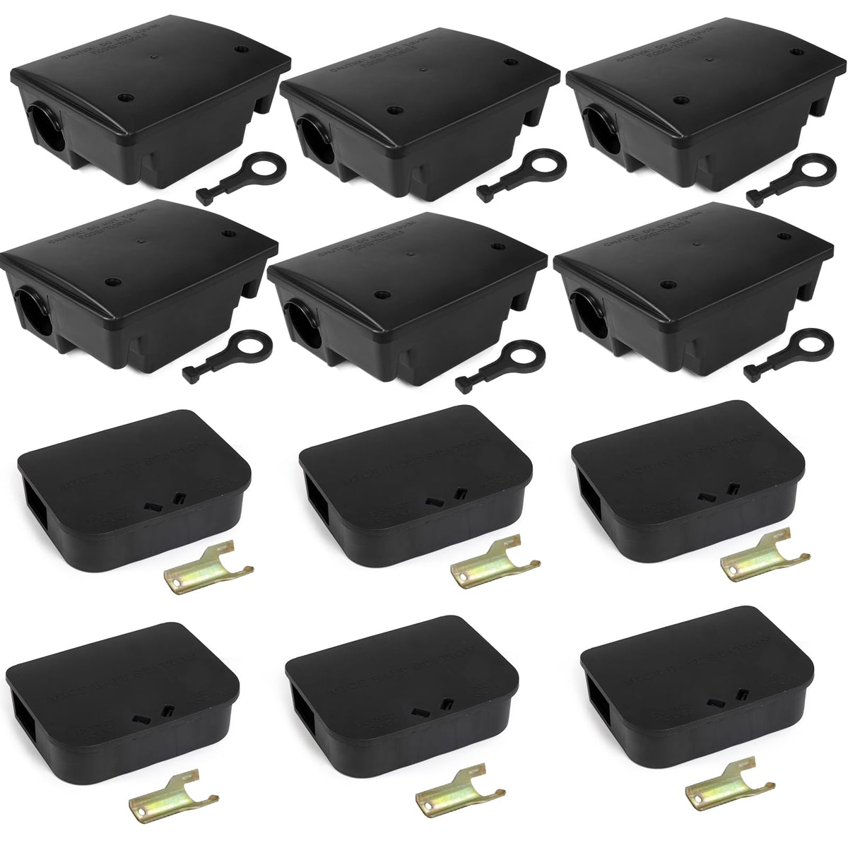Foivieide rat bait station large front view for secure indoor placement