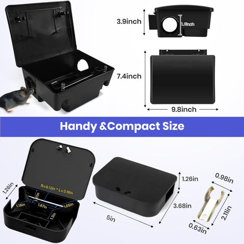 Foivieide rat bait station large side view showing durable construction