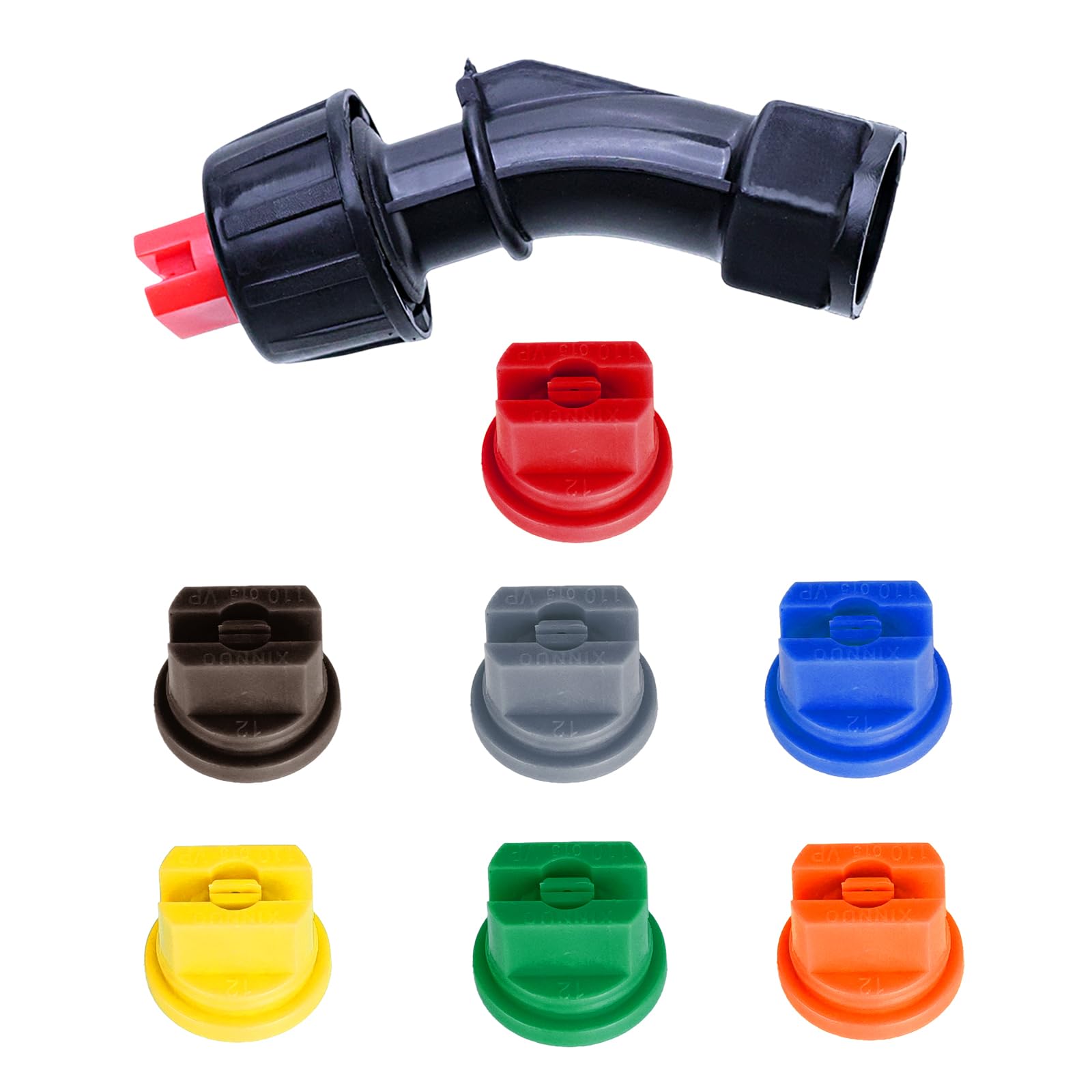 FOJOO 110° flat fan nozzle 0.1mm tip for precise weed control.