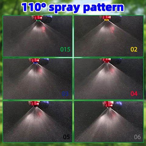 FOJOO 110° flat fan nozzle 0.4mm tip durable and anti-clog for tough sprays.
