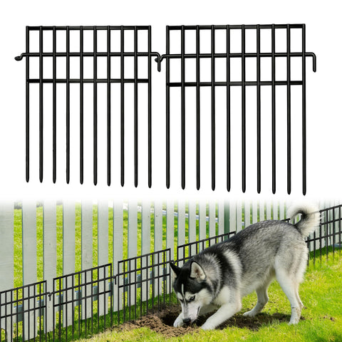 FOKEP 30-panel barrier fence front view showing extended yard protection.