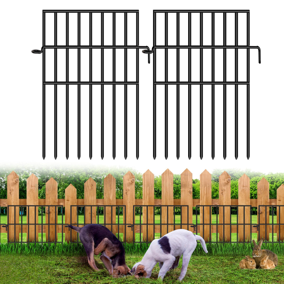 FOKEP Animal Barrier Fence with 25 panels blocks digging and escapes