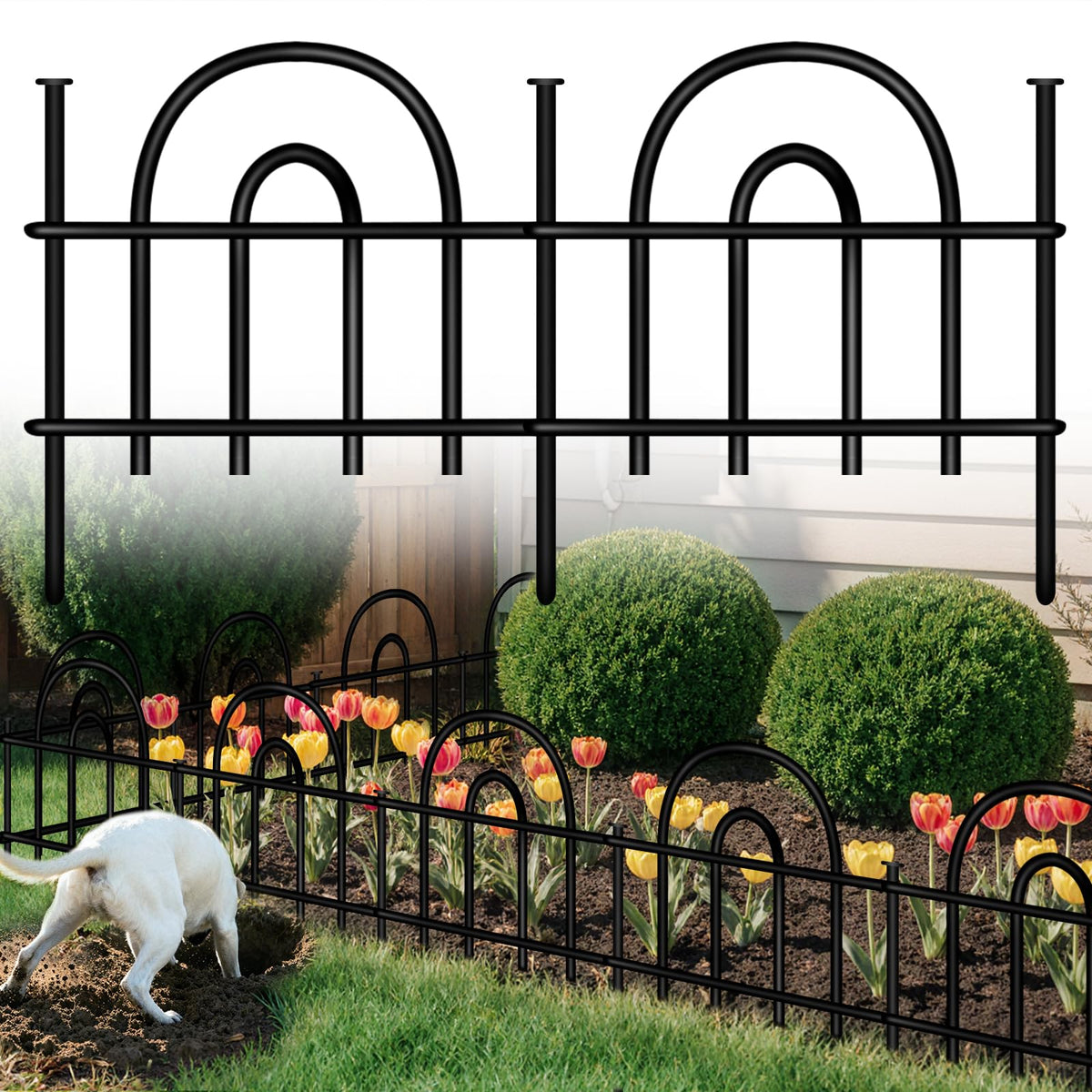 FOKEP decorative garden fence arch blends with any yard and adds charm.