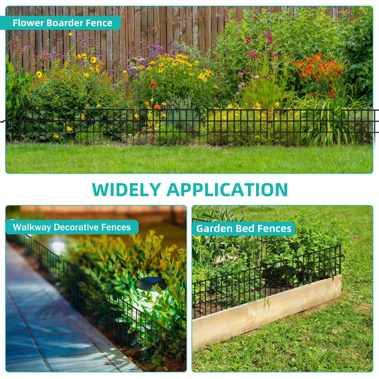 Easy ring-alignment installation demonstrated on the fence segments.