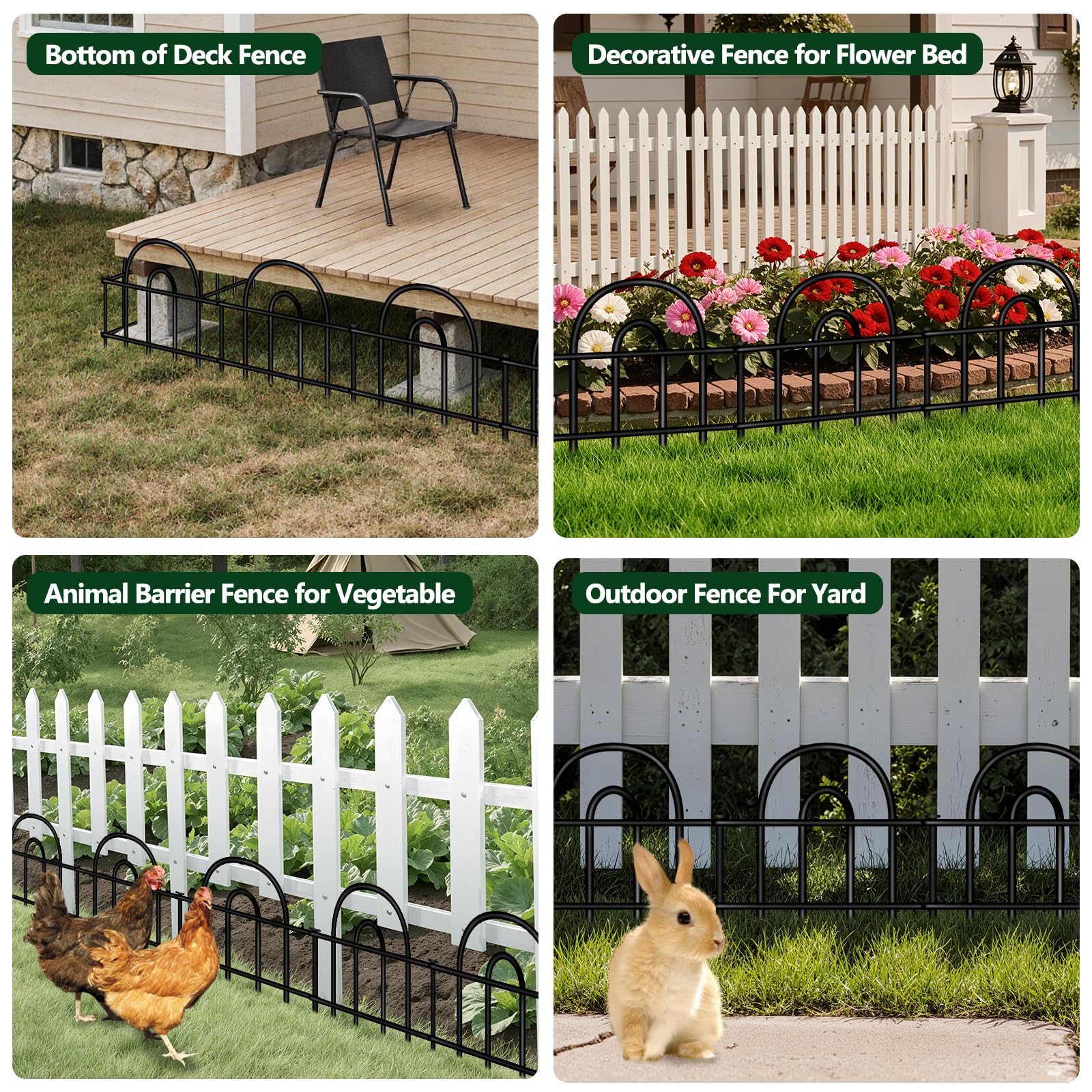 FOKEP outdoor dog fence helps safely define yard space and deter small intruders.