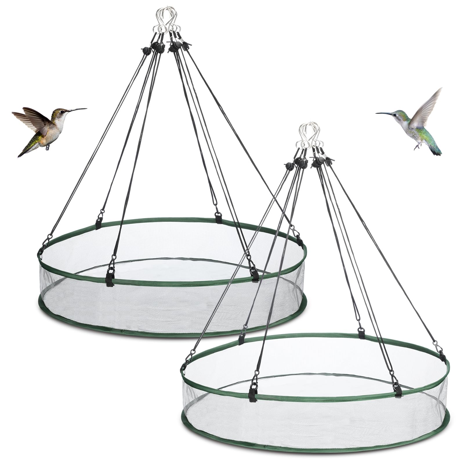 FoldTier seed catcher hoop 24x24 inches reduces outdoor seed waste and invites birds.