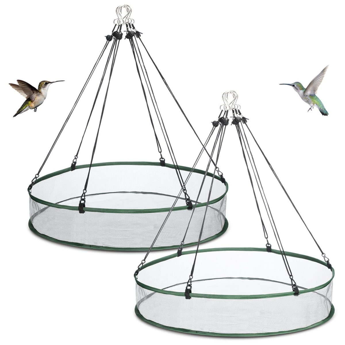 FoldTier seed catcher hoop 24x24 inches reduces outdoor seed waste and invites birds.